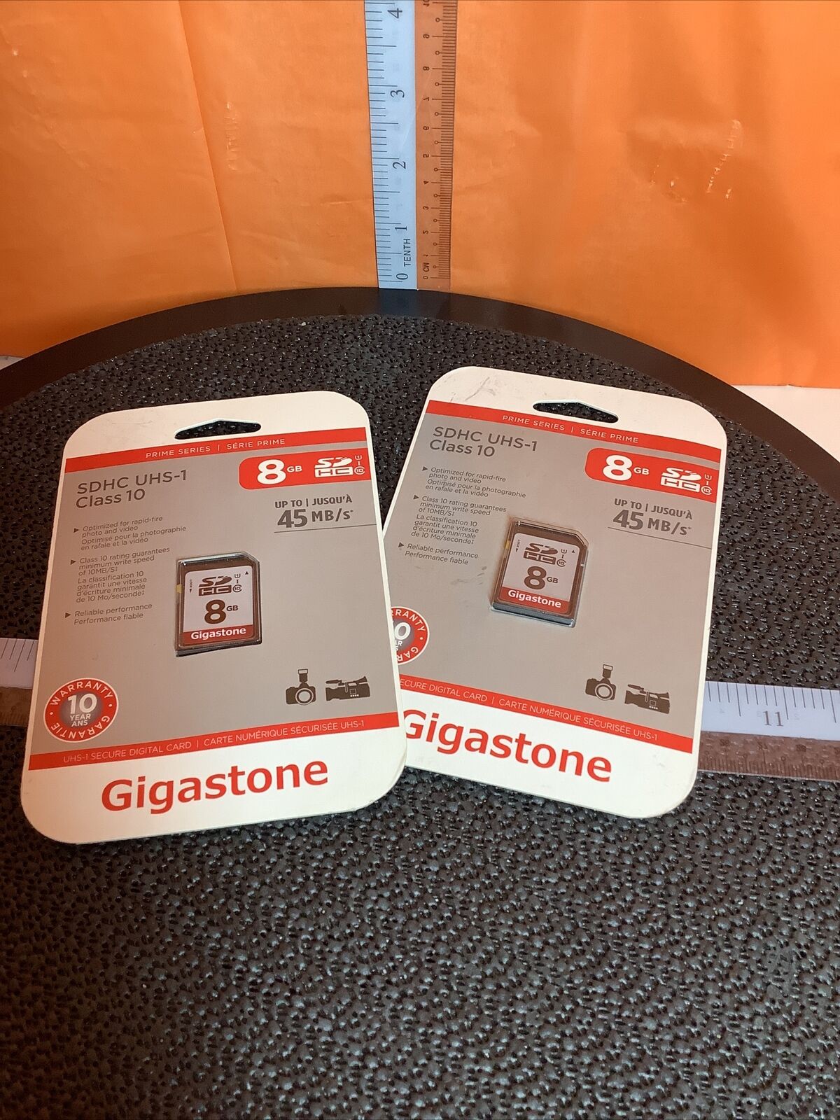 2 packs - Gigastone  SDHC UHS-1 Class 10 Flash Memory Card, 8 GB Sealed