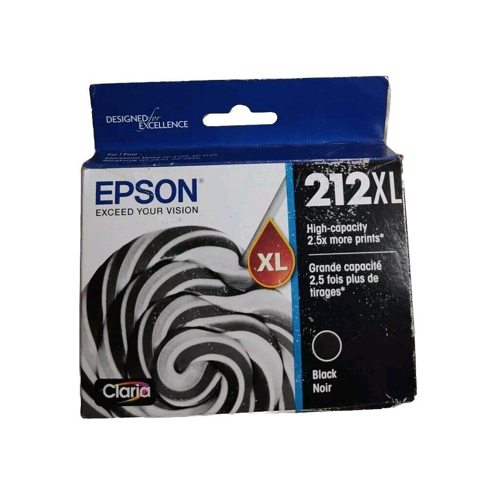 Genuine Epson Claria 212XL High Capacity Ink Cartridge Black Exp 10/2023