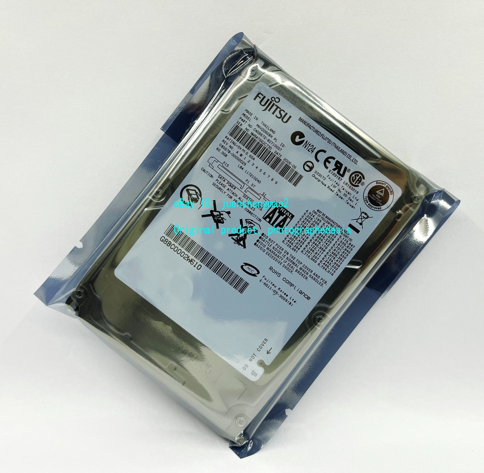 Fujitsu 60GB 5400RPM MHV2060BH SATA 2.5-inch Laptop Hard Drive