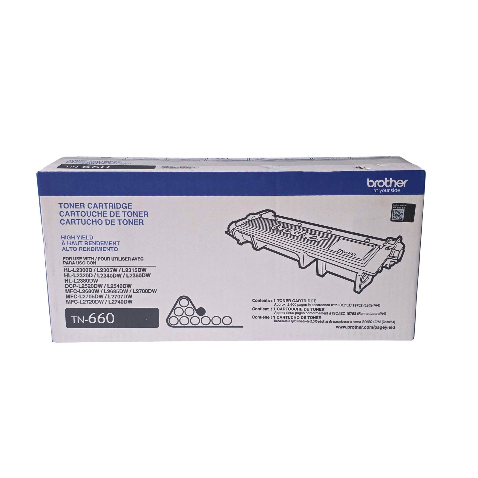 Brother TN-660 High Yield Black Toner Cartridge Genuine OEM Sealed TN660