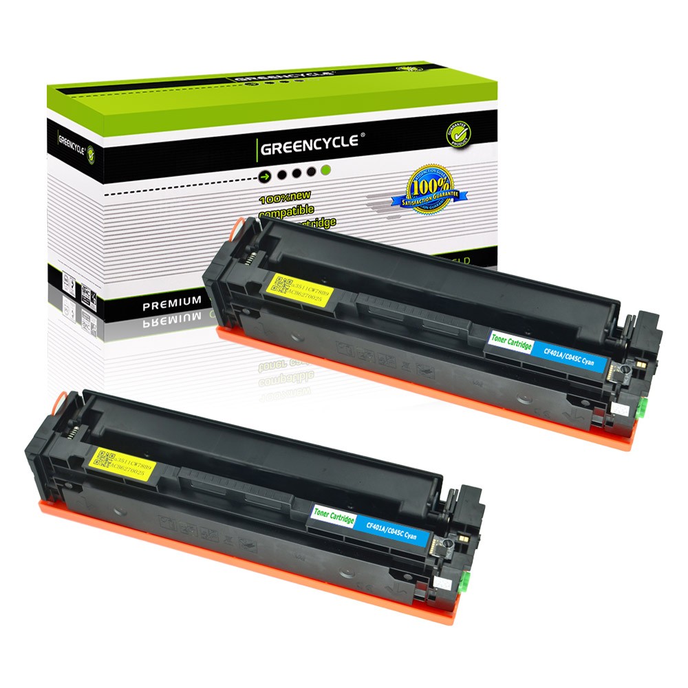 2PK Cyan Toner Fits for HP CF401A 201A Laserjet Pro MFP M277 M274n M277n M277dw