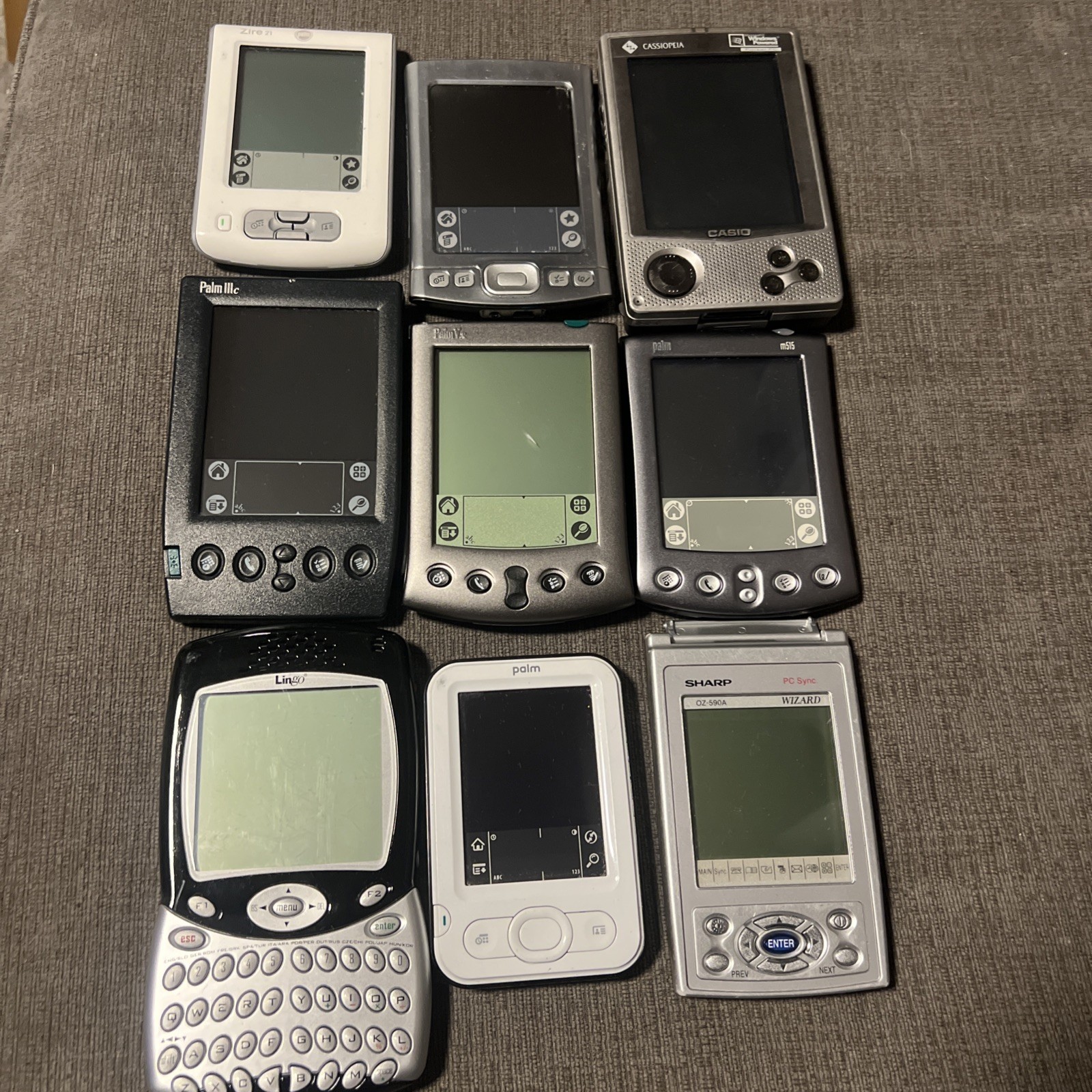 Lot Of 9 Vintage Palm Pilots And Mixed PDA’s | Untested