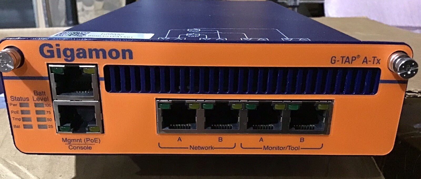 Gigamon G-TAP A-TX GTP-ATX01 4-Port PoE Tap Splitter 10 GigE G-TAP A Series