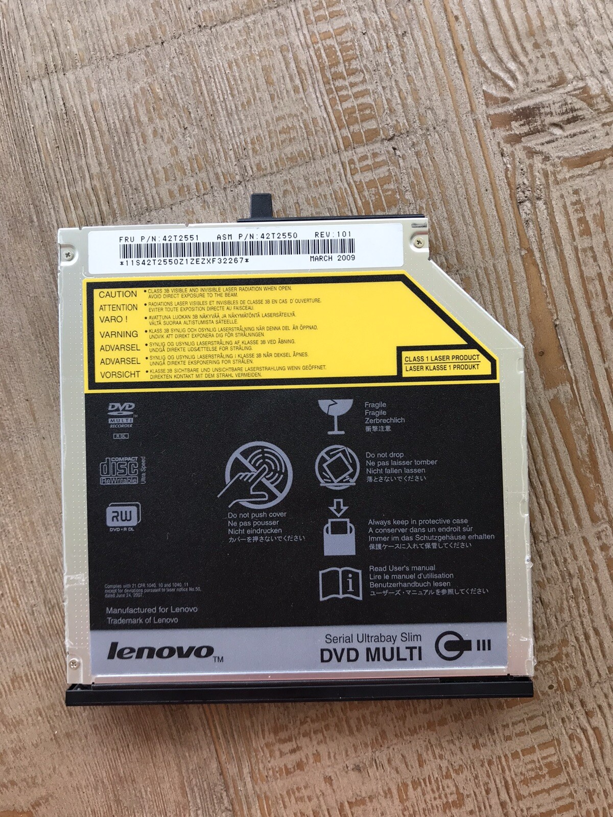 42T2551  AD-7910S Lenovo DVD/CD Rewritable Drive Class 1 Laser