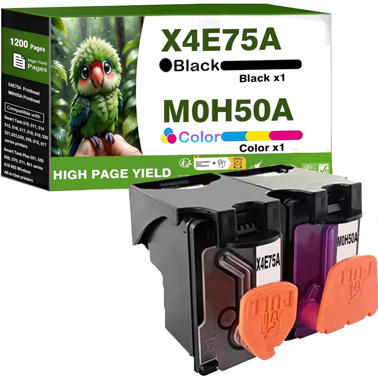 Seamless Installation GT53 Print Head Pack - X4E75A / M0H50A Models Included