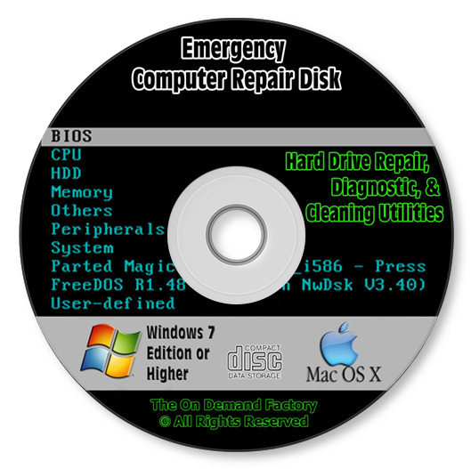 Restore, Format, Boot, CD, PC, Repair, Emergency Recovery, Erase Every Computer