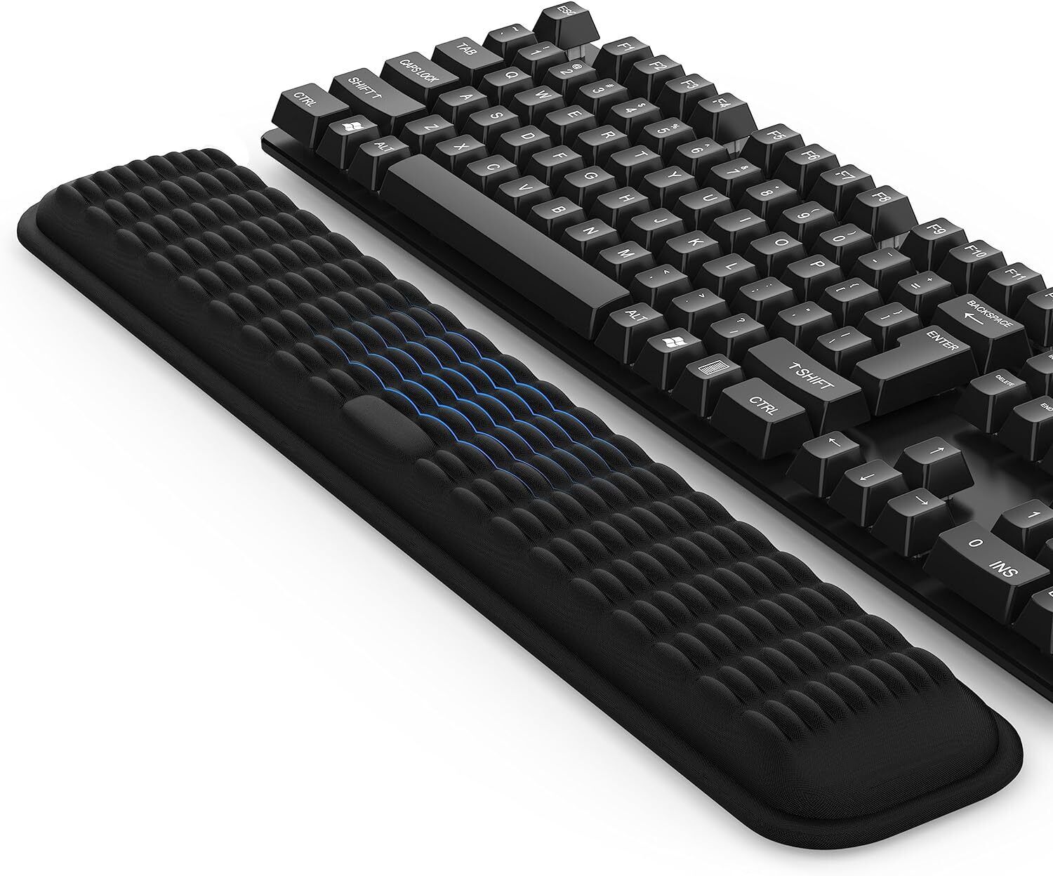 Keyboard Wrist Rest, Soft Memory Foam Enlarge & Wider, Classic Black 