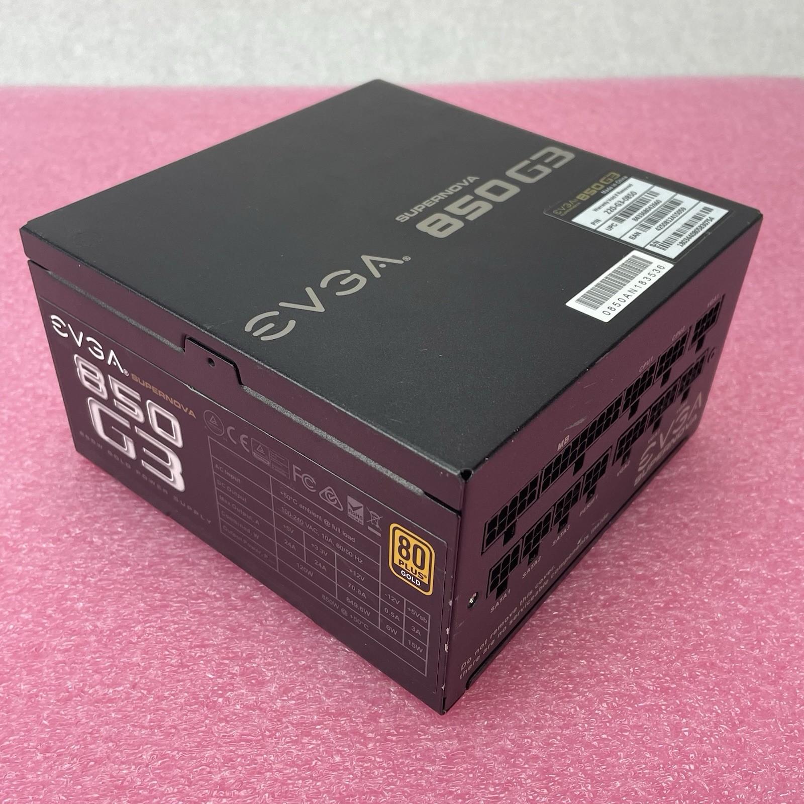 EVGA PSU 220-G3-0850 SuperNOVA 850 G3 850W 80 Plus