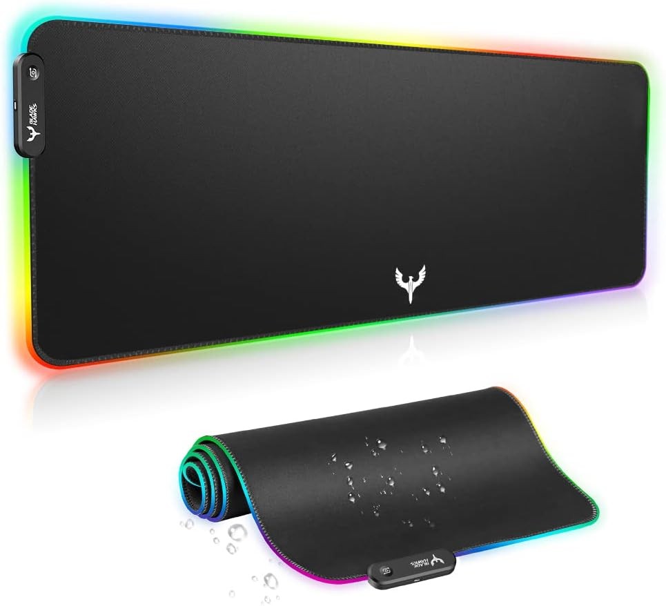BladeHawks RGB Gaming Mouse Pad Extra Large Extended 31.5x12 Inch Black Desk Mat