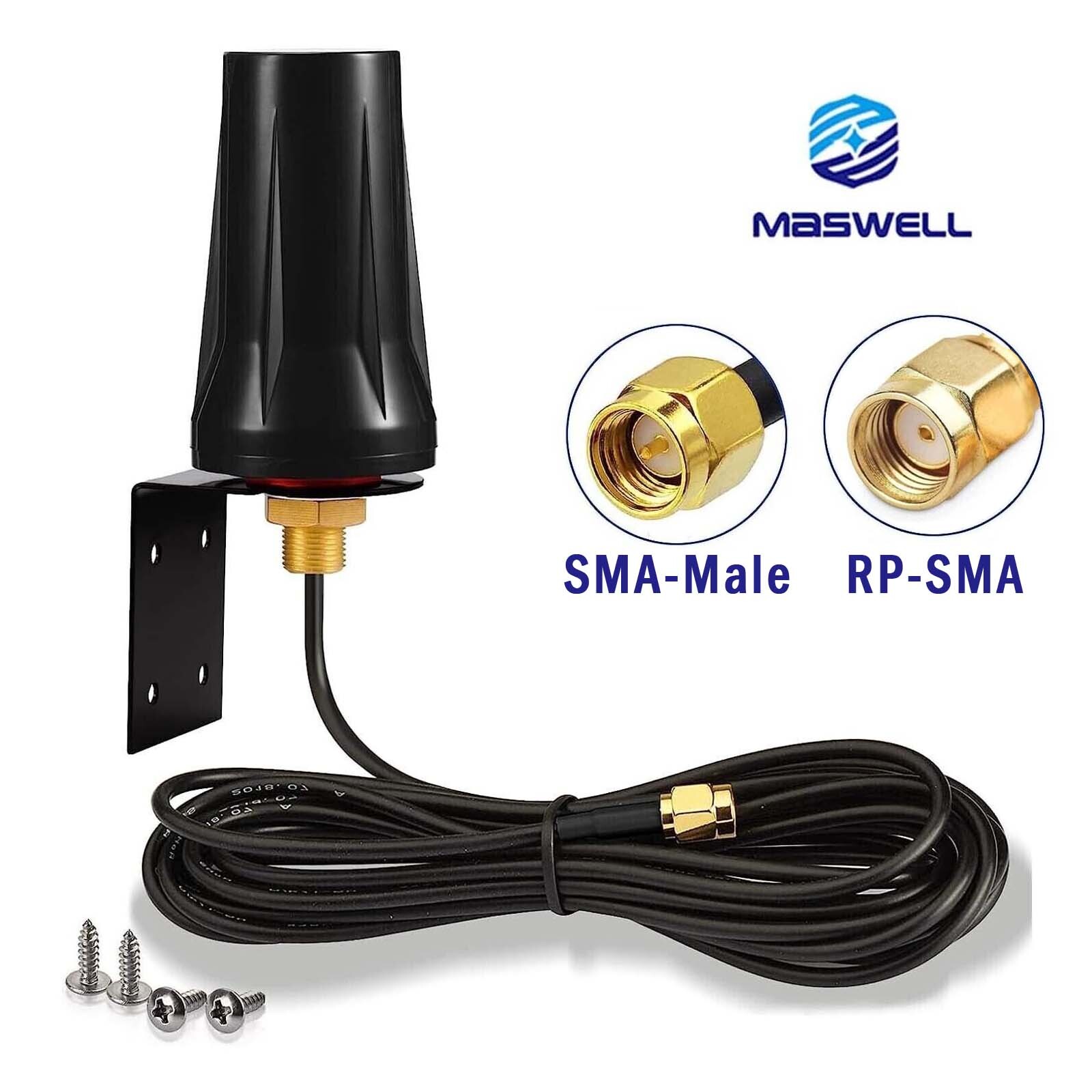 4G LTE Cellular Waterproof Antenna Outdoor 9.84ft Cable for Spypoint Stealth Cam