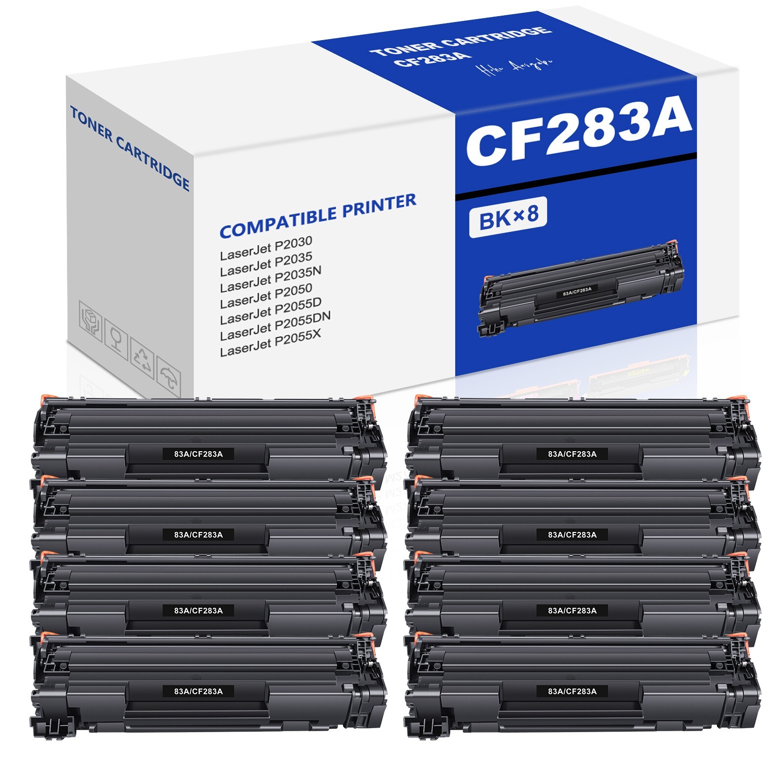 3/5/8 CF283A 83A Toner Compatible With HP LaserJet Pro M125a M202n M127fn M125nw