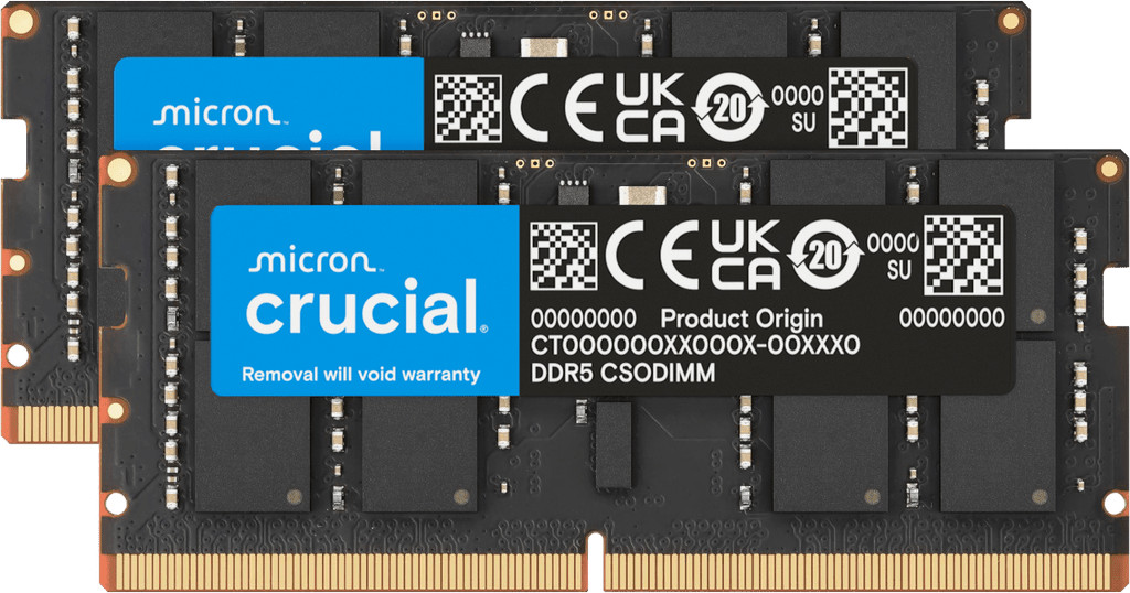 Crucial CT2K16G64C52CS5 32GB Kit (16GBx2) DDR5-6400 CSODIMM Memory Kit