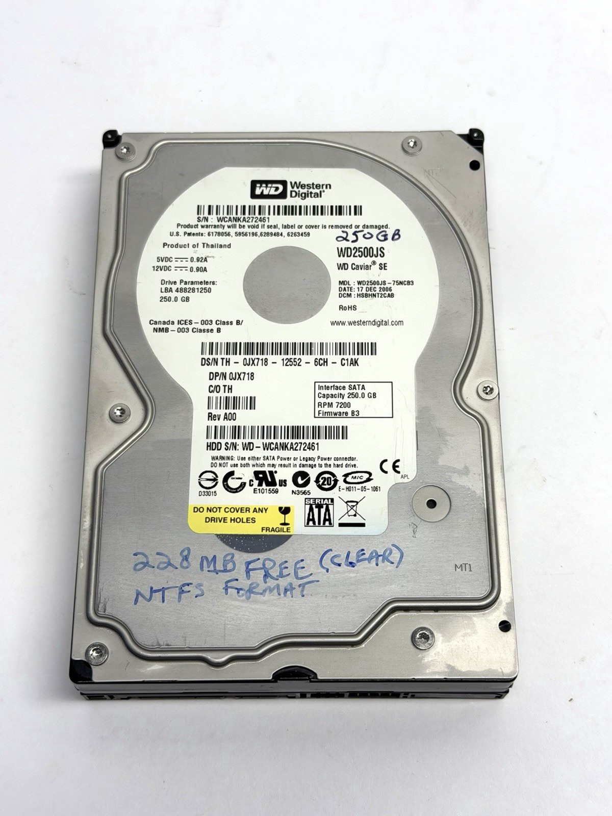 Western Digital Caviar SE WD2500JS 250GB SATA 7200 RPM HDD