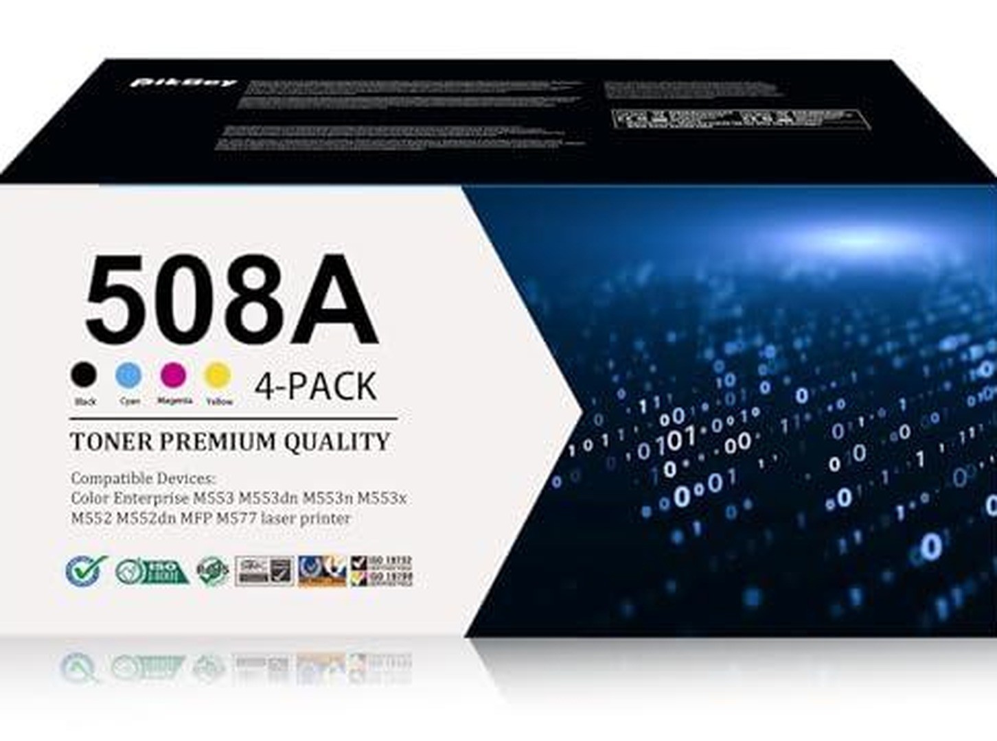 Toner Cartridge Set 508A 4-Pack for HP LaserJet M553 M552 M577 CF360A CF361A