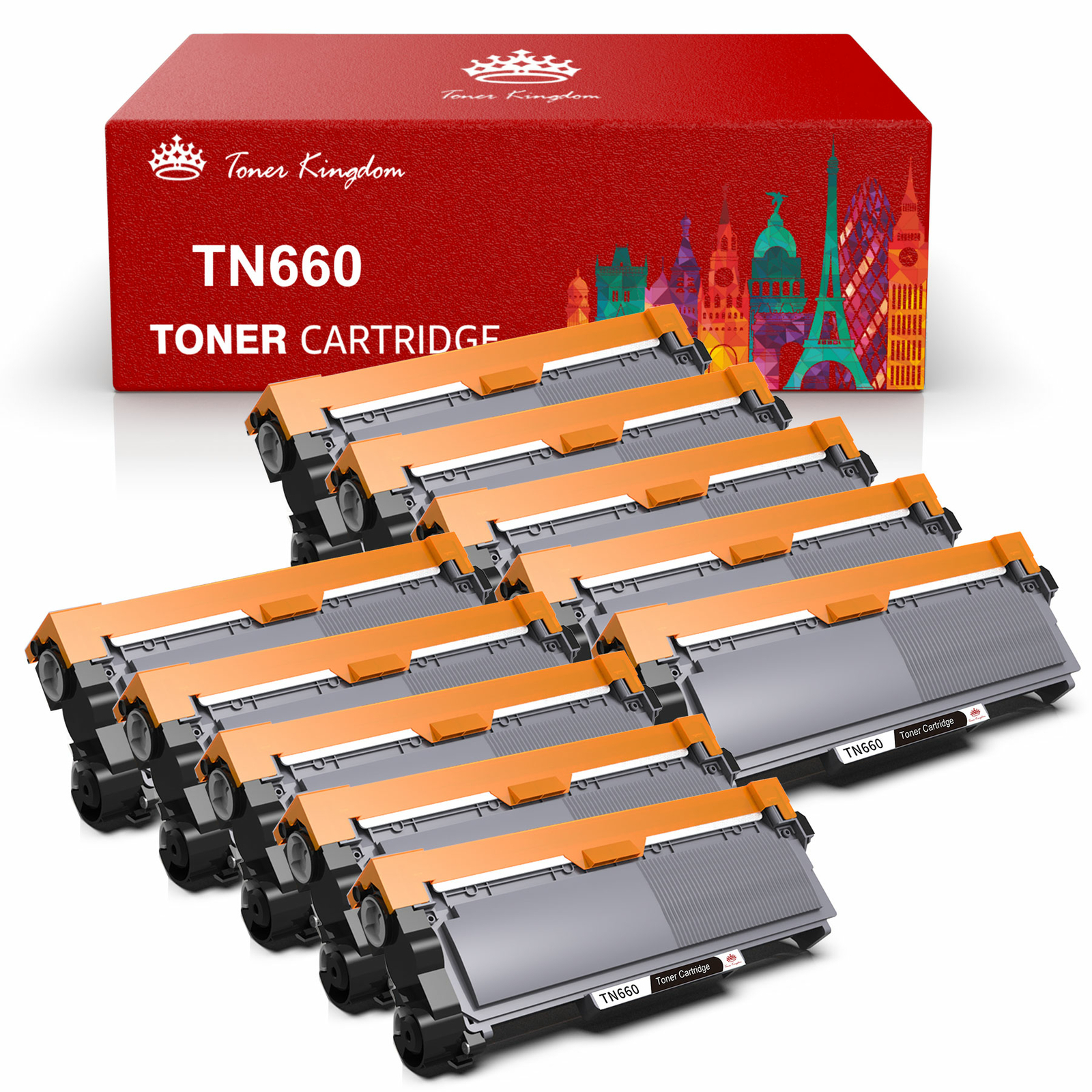 10PK TN660 Toner Cartridges For Brother MFC-L2700DW DCP-L2540DW HL-L2380D TN-630