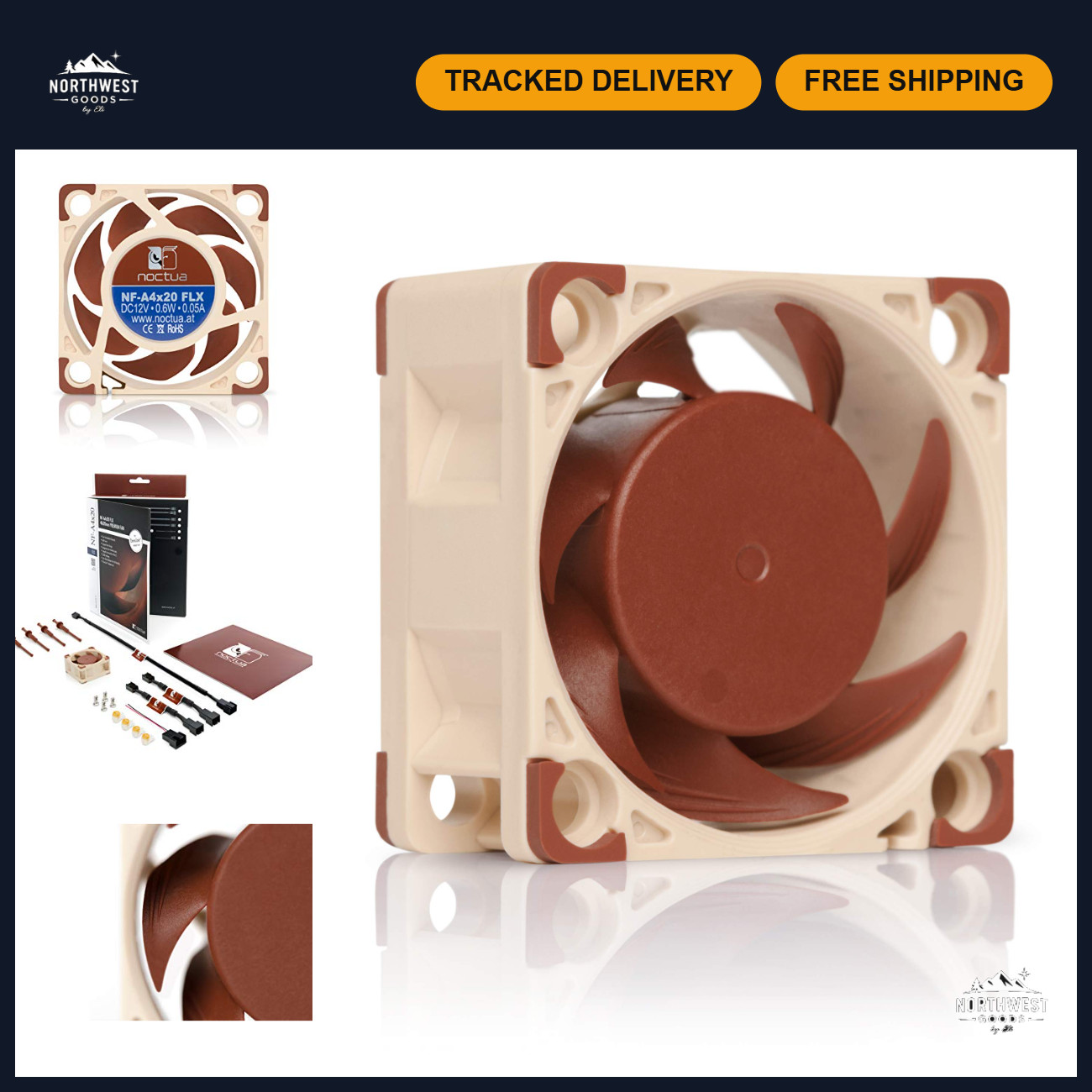 High-Performance 40mm Quiet Cooling Fan, Low Noise, Reliable Airflow, PC Case Fa
