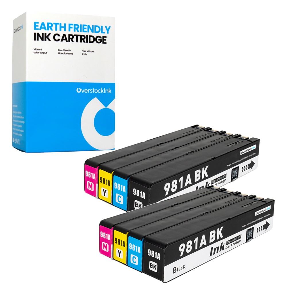 8-Pack OSI Compatible 981A Ink Combo fits HP PageWide Enterprise Color MFP 586dn