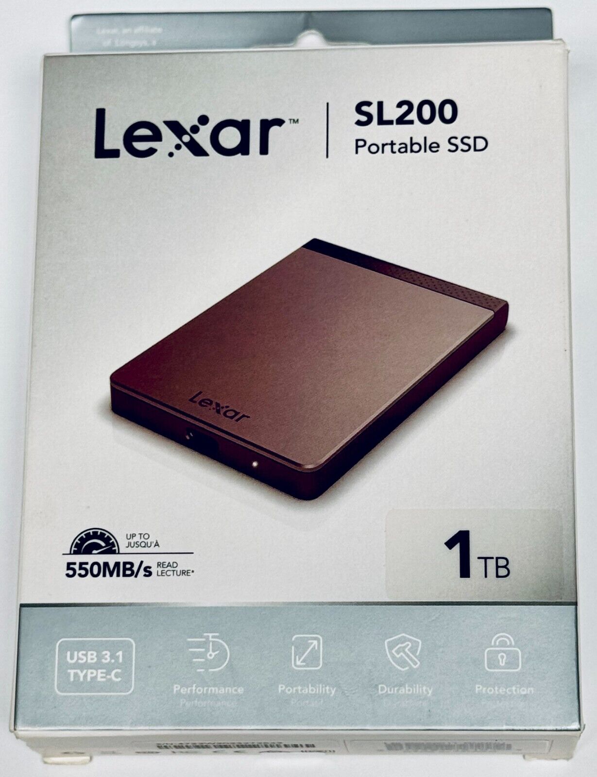 Lexar SL200 Portable SSD 1TB/ USB 3.1 Type C External-Brand New