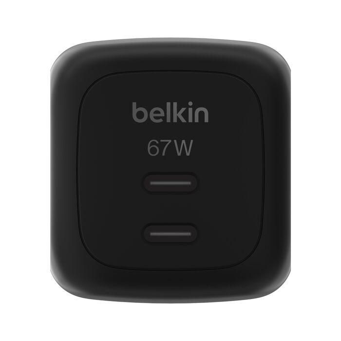 Belkin WCH020KQBK 67W USB-C GaN Dual Wall Charger ~E~