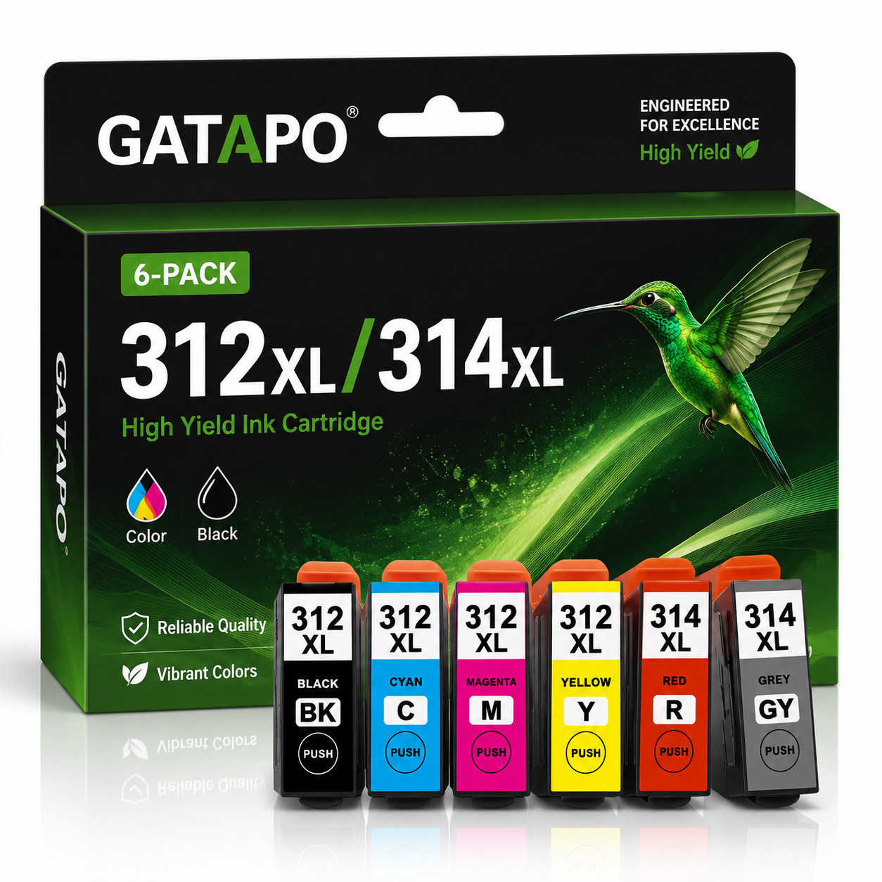 High Yield 312XL 314XL Ink Cartridge For  Expression XP8500 XP8600
