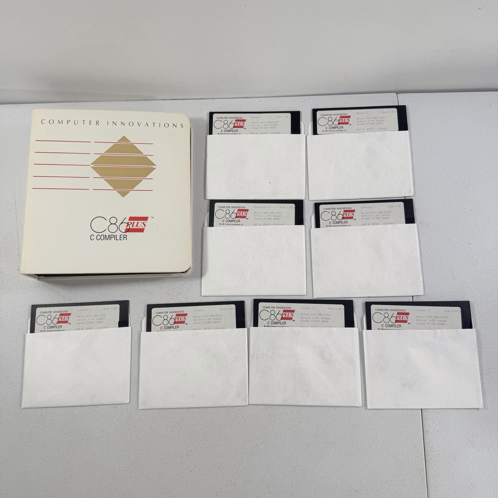 Computer Innovations C86 Plus C Compiler V1.09 Manual & Diskettes 1986 1987