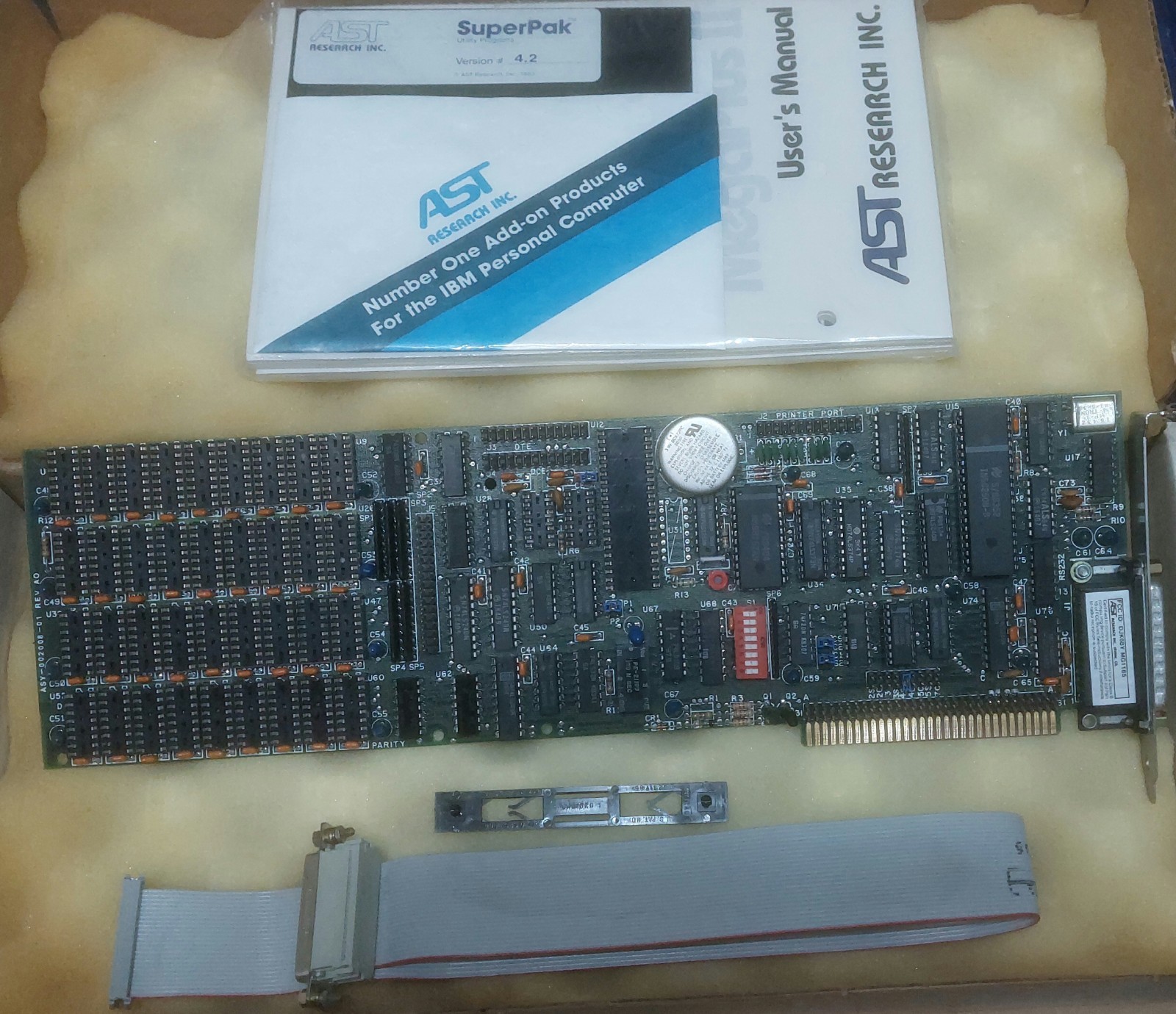AST Research MegaPlus II Multifunction Card Utility Software & Manual IBM PC XT
