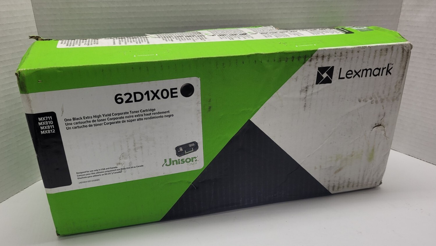 Genuine Lexmark 62D1X0E Extra High Yield Toner Cartridge - New Sealed Bag