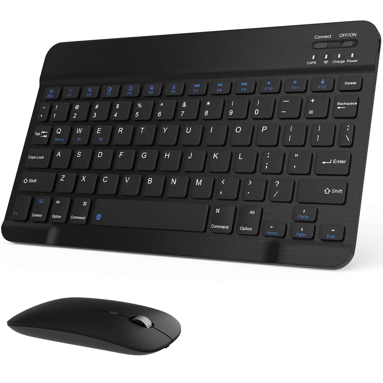 Rechargeable Bluetooth Keyboard and Mouse Combo, Universal Ultra-Slim Wireless K