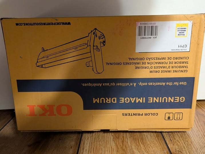 GENUINE OKI 44318501 IMAGE DRUM YELLOW C711 PRINTER NEW