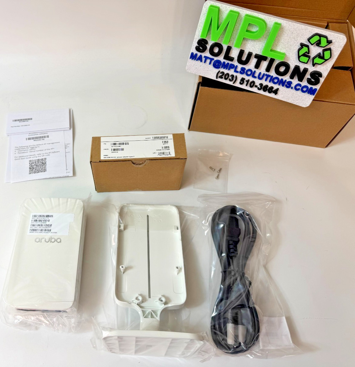 R3V57A APINH505 HPE Aruba AP-505HR (US) Bundle Remote Wireless Access Point NEW