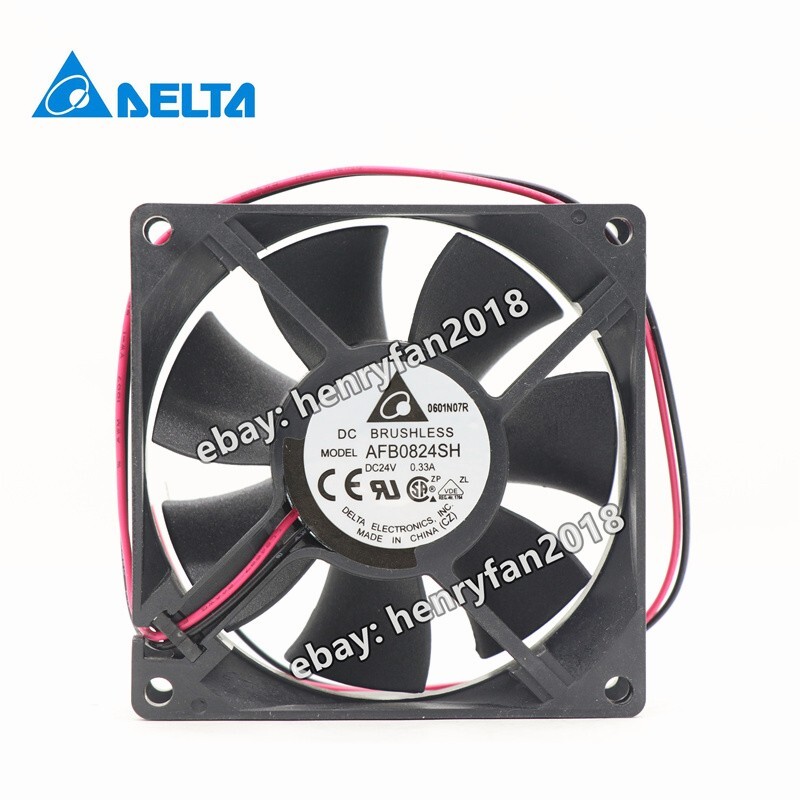 For Delta AFB0824SH fan DC 24V 0.33A 80*80*25mm 2-wire Inverter Cooling fan Ball