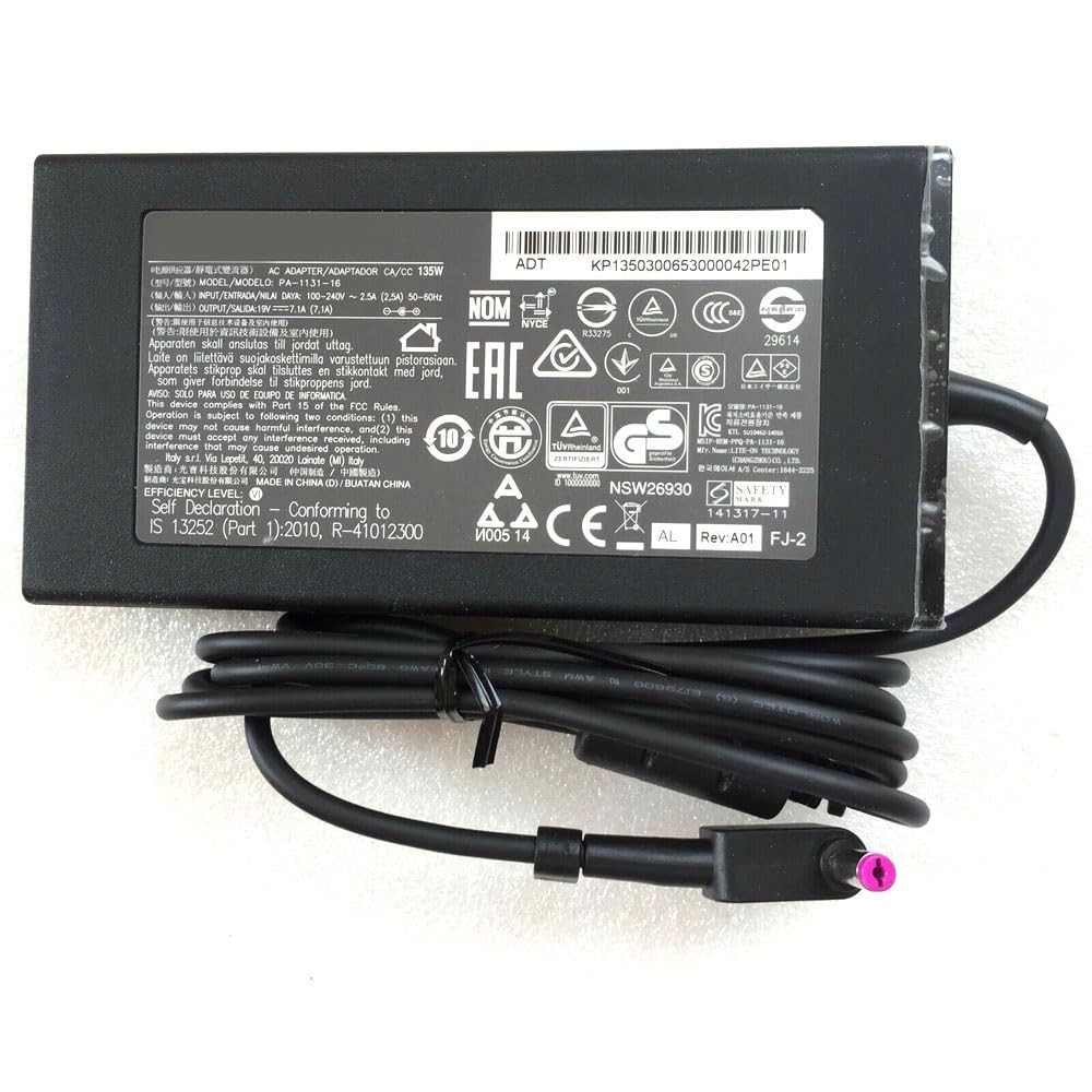 135W 7.1A 5.5x1.7mm Purple Tip AC Charger for Acer Aspire V Nitro VN7-592