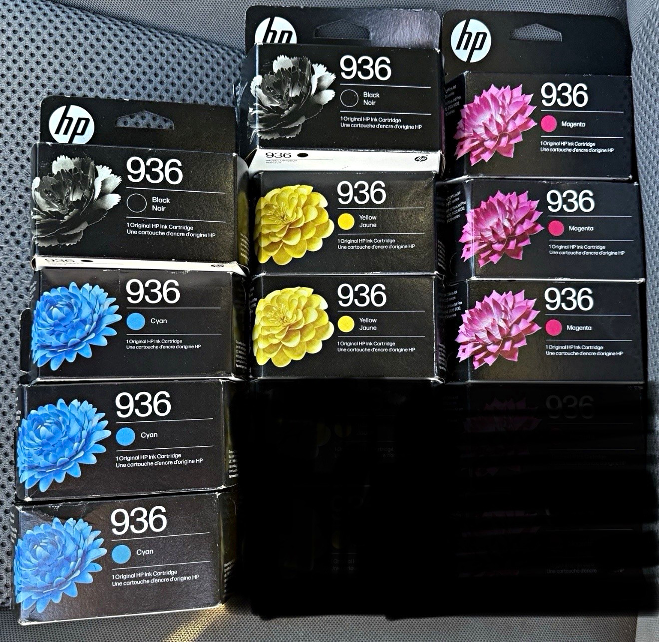 HP 936 Genuine/Original Inkjet Cartridges Lot 10 pcs Black Cyan Yellow Magenta
