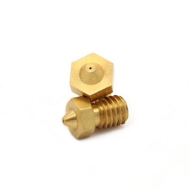 15pcs 3D printer M6 threaded copper nozzle 0.2/0.3/0.4mm 1.75mm/3mm consumables
