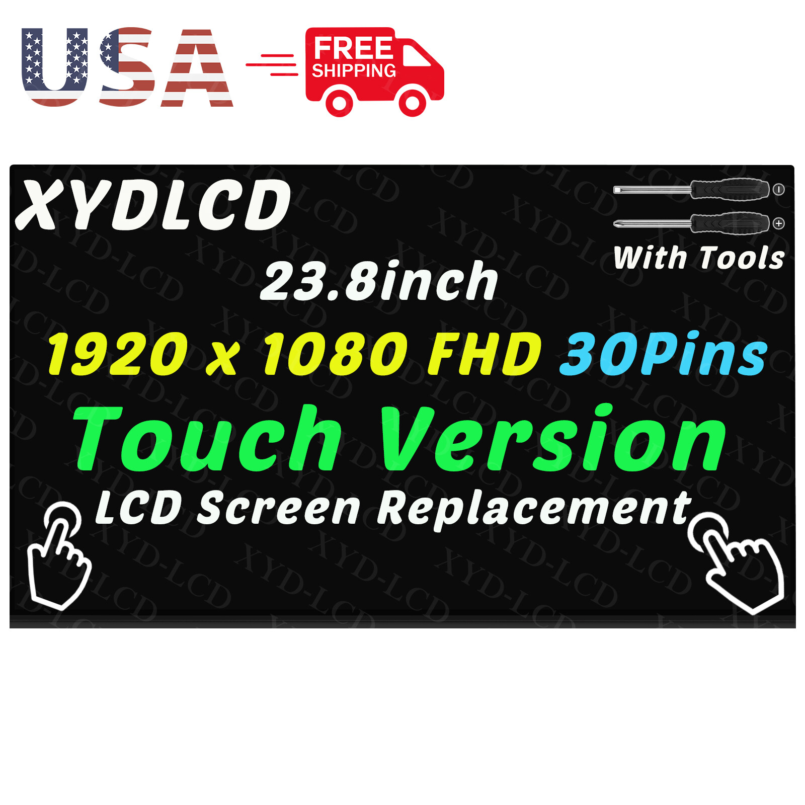 24" for HP 24-F0094NA 24-F0094NS All-in-One LCD Touch Screen Display Borderless