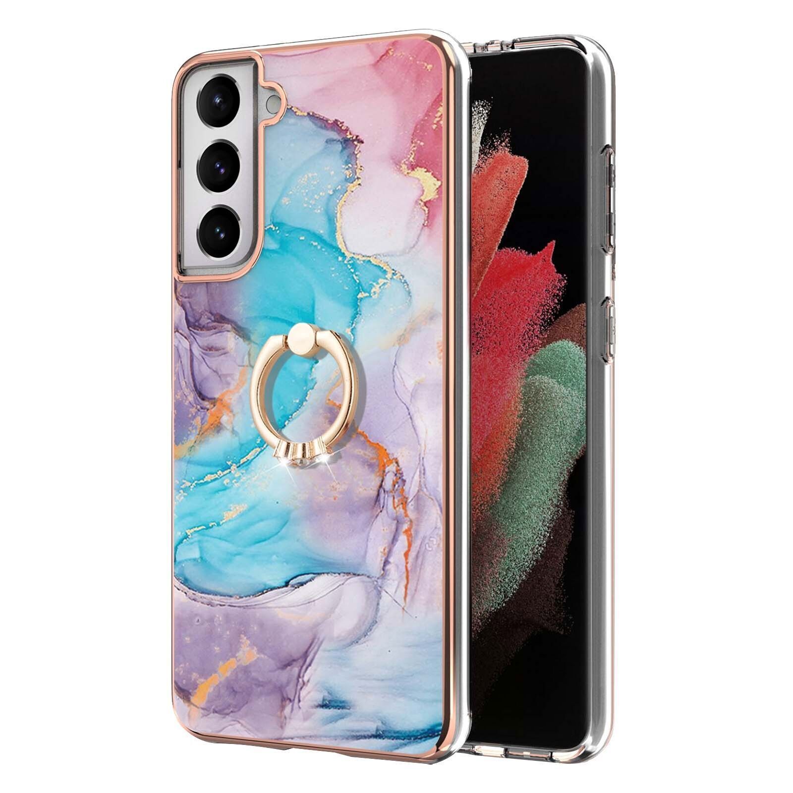 Bling Marble Flower Ring Stand Cover Case for S23 Ultra A04S A14 A04