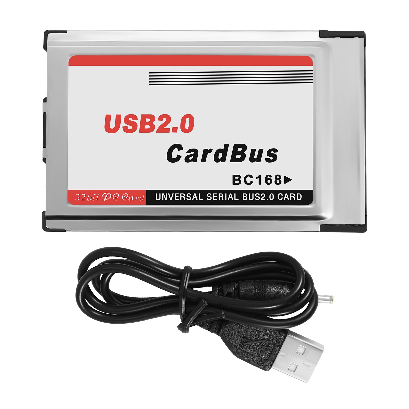 PCMCIA to USB 2.0 CardBus Dual 2 Port 480M Card Adapter for Laptop PC6591