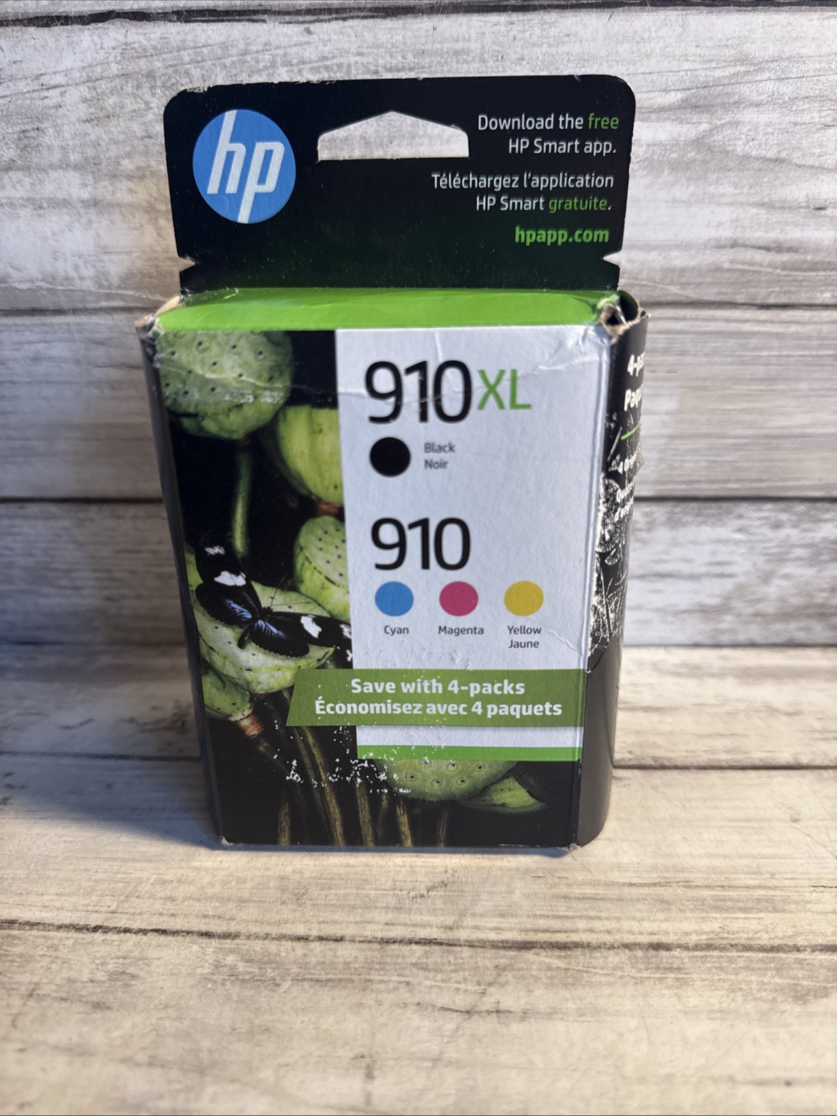New Genuine HP 910XL High Yield Black 910 Tri Color Ink Cartridges Exp Oct 2025