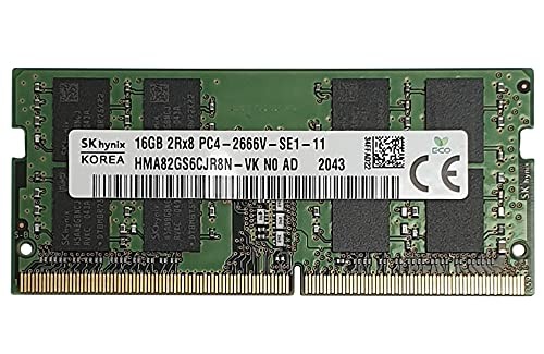 HYNIX 16GB 2RX8 PC4-2666V-S MEMORY MODULE 1X16GB DIMM HMA82GS6CJR8N-VK - GREEN