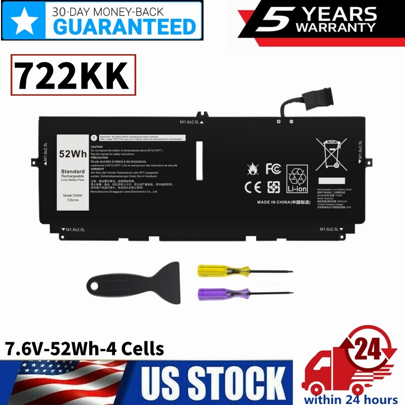 722KK Battery For Dell XPS 13 9300 9310 9380 (2020) 2XXFW FP86V 0FP86V 02XXFW