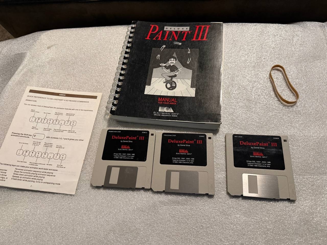 Deluxe Paint III Commodore Amiga Disks and Manual