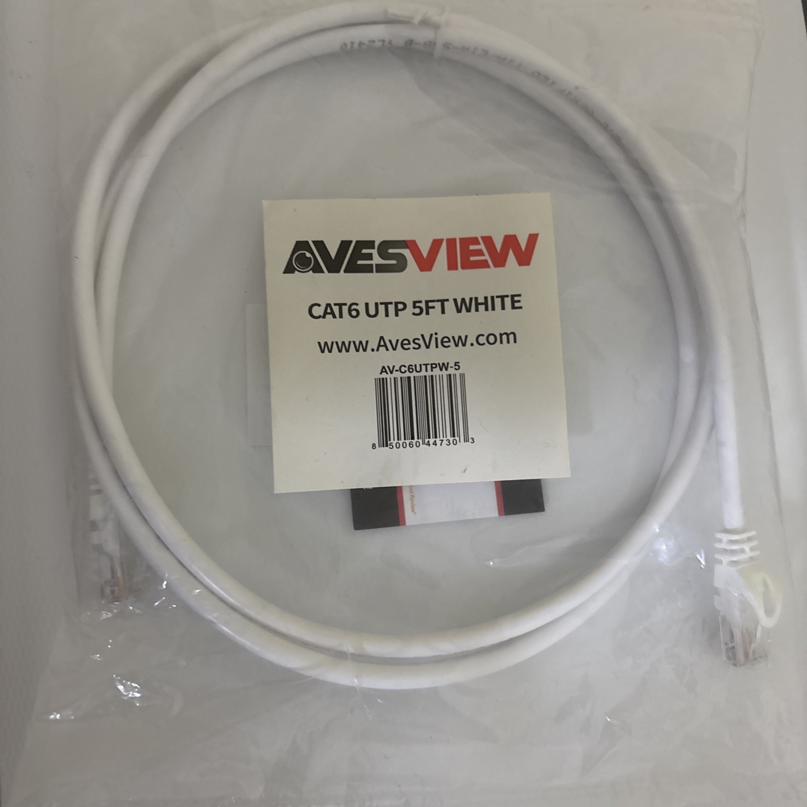 Avesview Cat6 E Utp 5ft White Cable