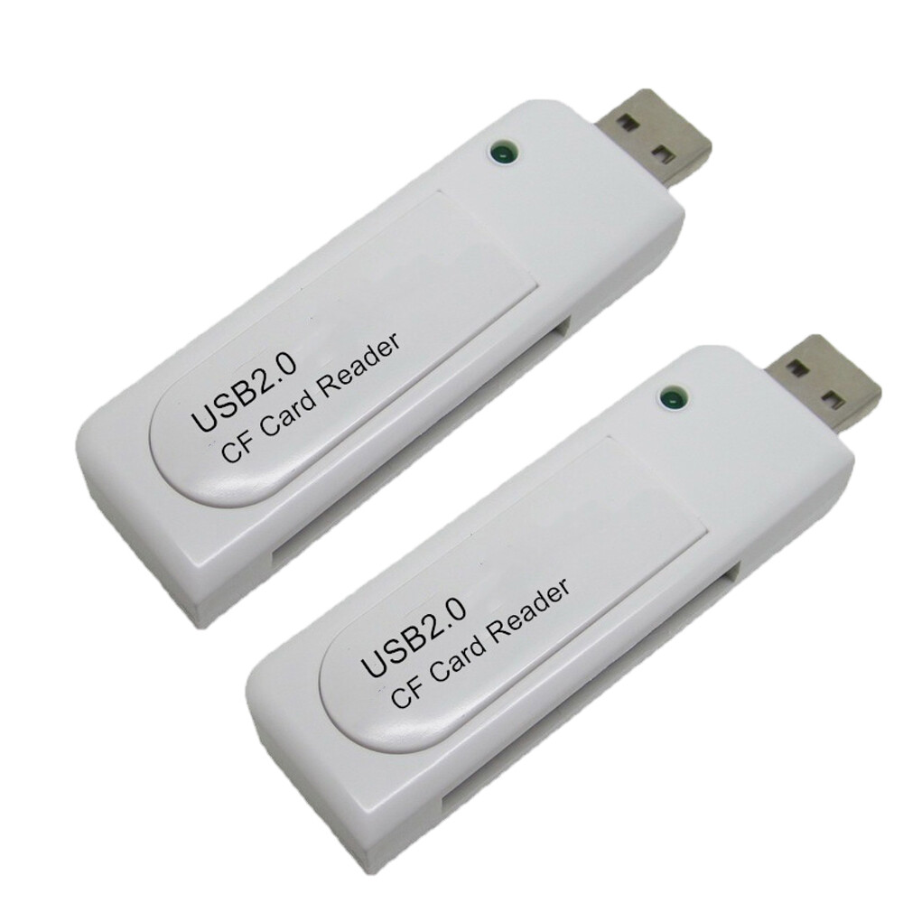 2/4/8pcs New USB 2.0 Compact Flash CF Speed Memory Card Fast Reader White US