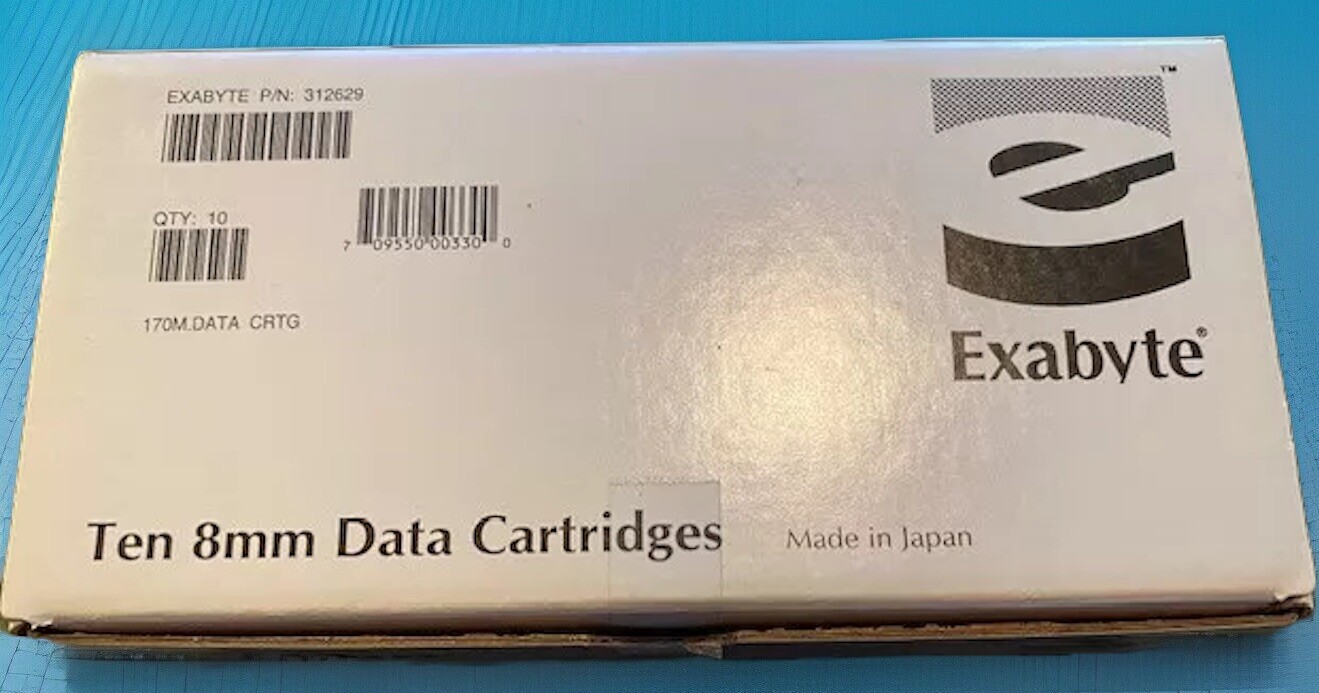 10 pack New Exabyte 20/40GB 8MM Mammoth 170M AME-MFG#312629
