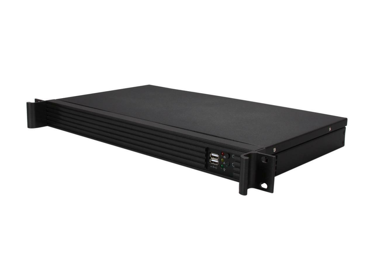 iStarUSA D-118V2-ITX-30FX8 Black Metal / Aluminum 1U Rackmount Compact Server Ca