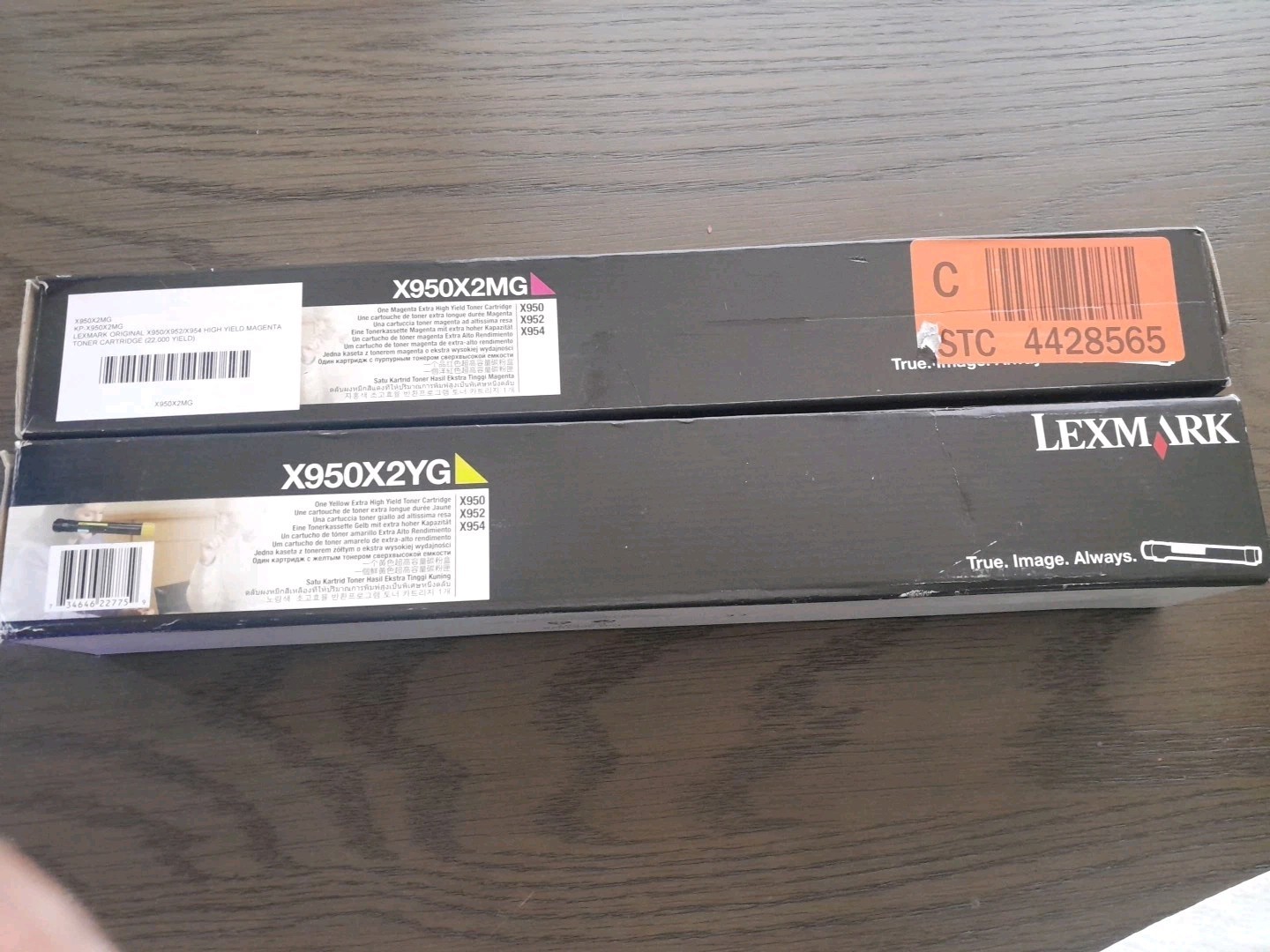 2 NEW LEXMARK HIGH-YIELD TONER Yellow X950X2YG & Magenta X950X2MG  