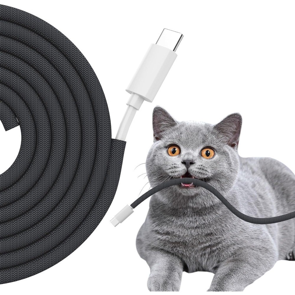 Cord Protectors from Pets No Chew, 1/4 inch 10ft Wire Protector Cord Covers for