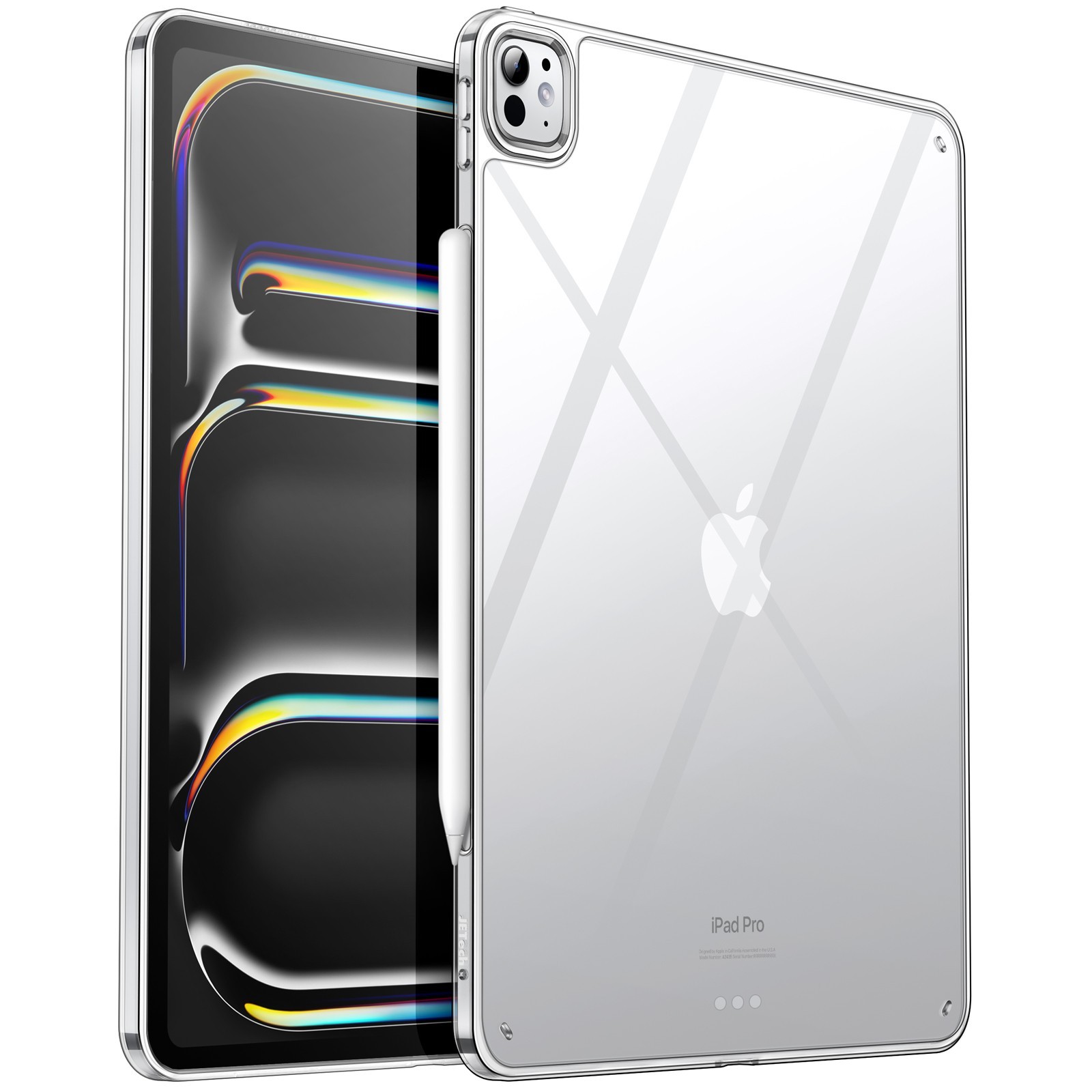JETech Clear Case for iPad Pro 13-Inch M5/M4 (2025/2024), Hard PC and Soft TPU