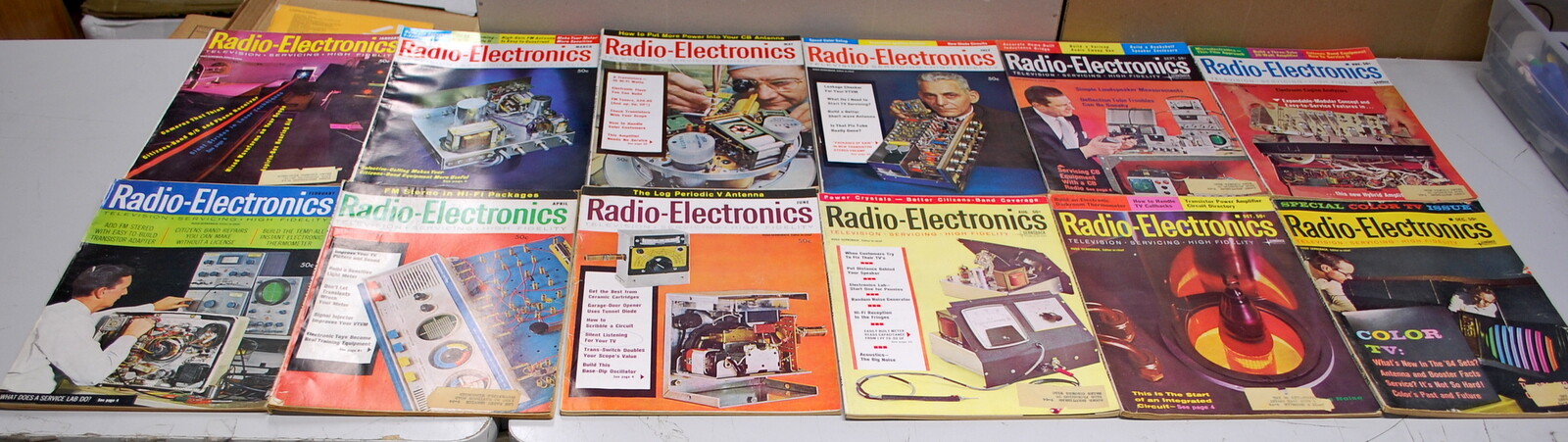 Rare Radio Electronics Magazine 12 Issues 1963  Ships Worldwide 