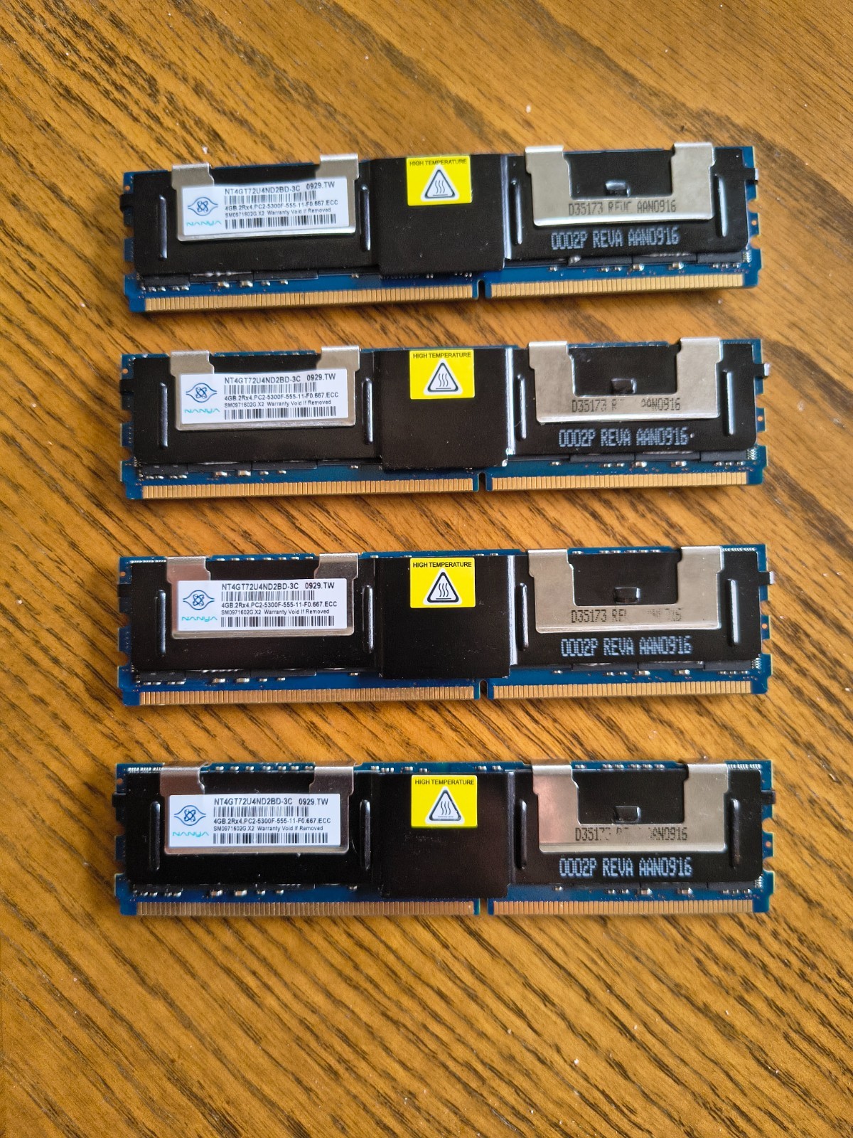 Nanya DDR2 PC2-5300F Server Memory 16gb (4 x 4gb)